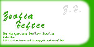 zsofia hefter business card