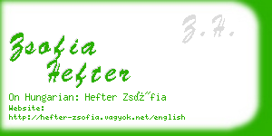 zsofia hefter business card